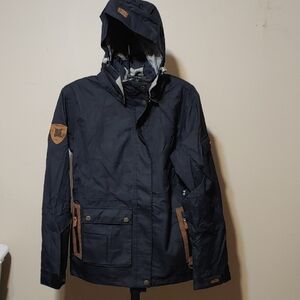 Women's Caviar Black Hooded Ski Jacket NWOT